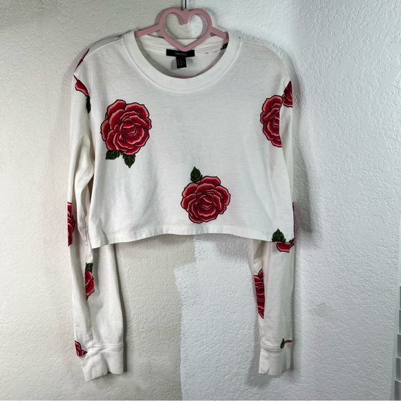 Forever 21 Tops - Forever 21 Size M Rose Long Sleeve